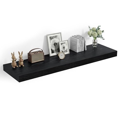 36 x 12 Deep Floating Shelves Wall Mounted Set of 1 Black