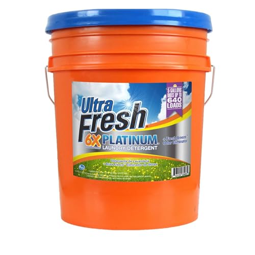 5 Gallon Liquid Laundry Detergent Washing Soap for All Machine Types (640 Fl Oz)