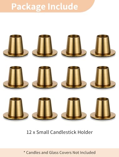 Gold Candlestick Holders Set of 12 (12 Count)