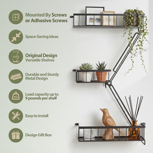 Fire Escape Wall Shelf (3 Count)