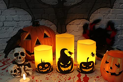 Halloween Pumpin Flameless Candles (3 Count)