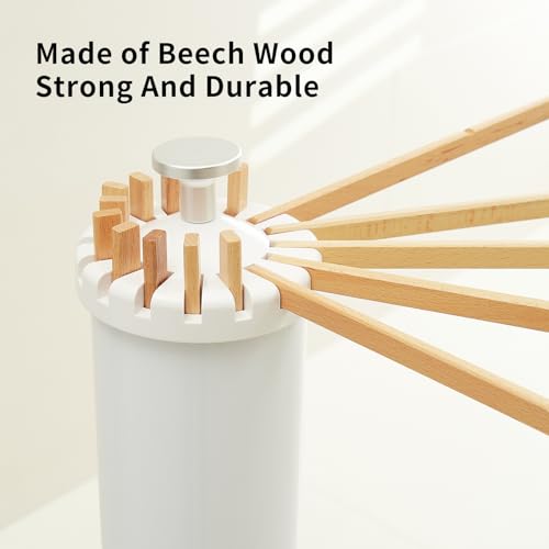 Foldable Clothes Drying Rack Tripod with Wooden 16 Rods