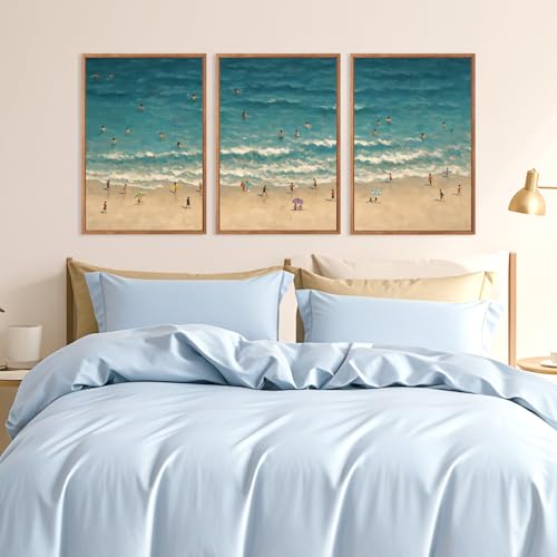 Summer Beach Framed Canvas Wall Art