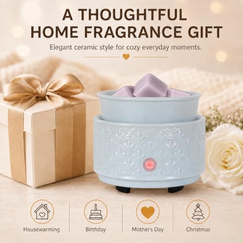 Blue Ceramic Wax Melt Warmer 3