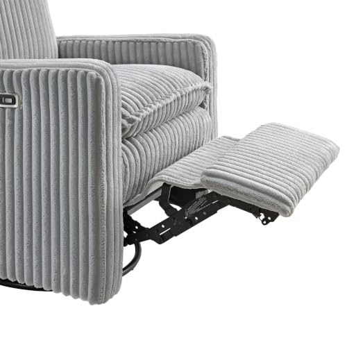 Uptown Power Glider Recliner Rocking Chair 270° Swivel for Nursery and Living Room