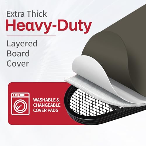 Extra Large Ironing Board with Hang Rail and Iron Rest 64" L x 20" W x 38" H