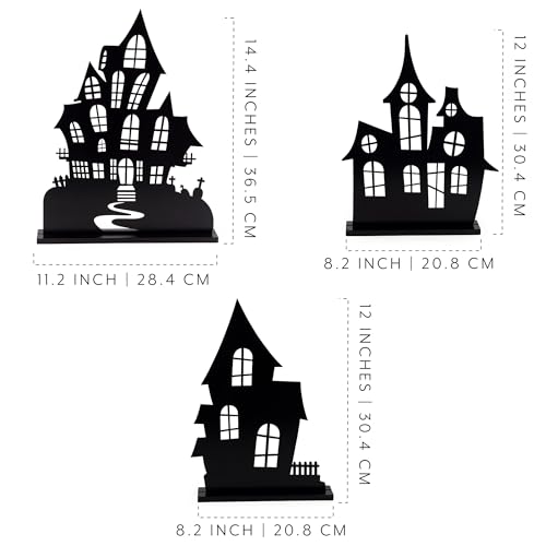 Spooky Halloween House Village Silhouettes