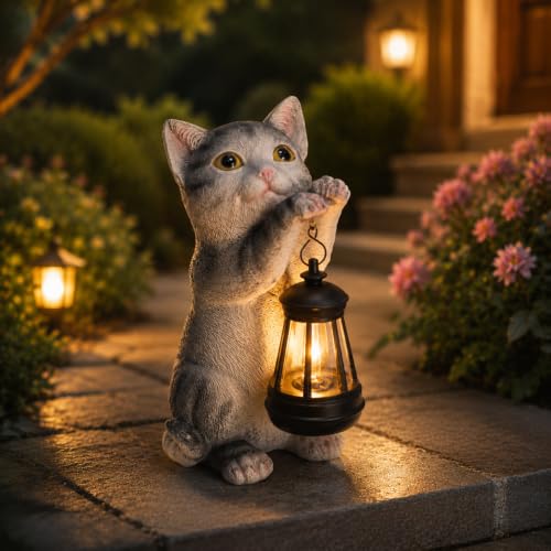 Cat Solar Lights Outdoor Garden