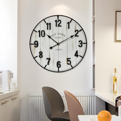 Large Old Town Farmhouse Wall Clock