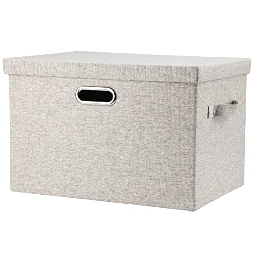 Large 17 36 Quart Collapsible Stackable Storage Bins with Lids