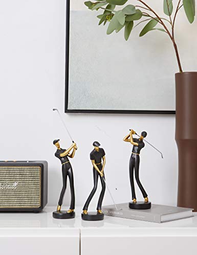 Golfer Figurine Statue Golf Sculpture Modern Home Decor 9.4 Inch