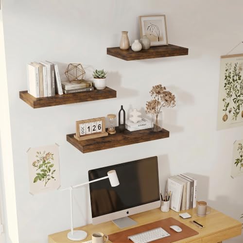 Deep Floating Shelves for Wall 16x12” Set of 2 (2 Count)