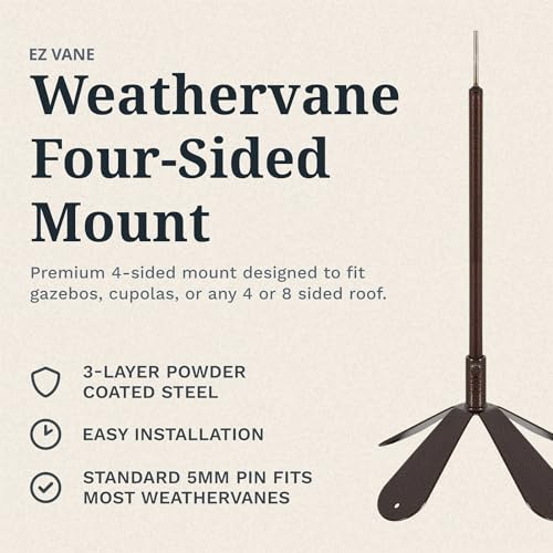 EZ Vane Steel Birdhouse Weathervane with Wind Cups