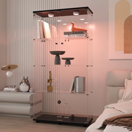 Glass Display Cabinet with LED Light