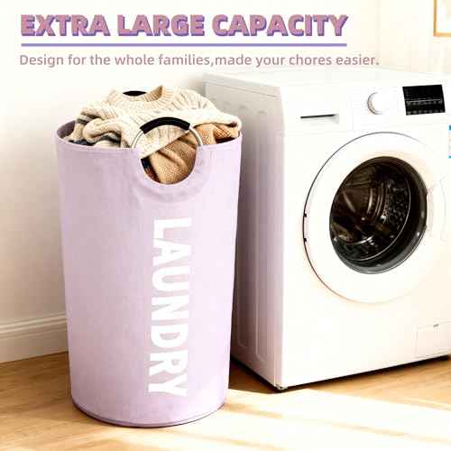 90L Collapsible Laundry Bag with Handle