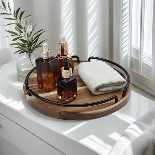 Round Wooden Serving Tray