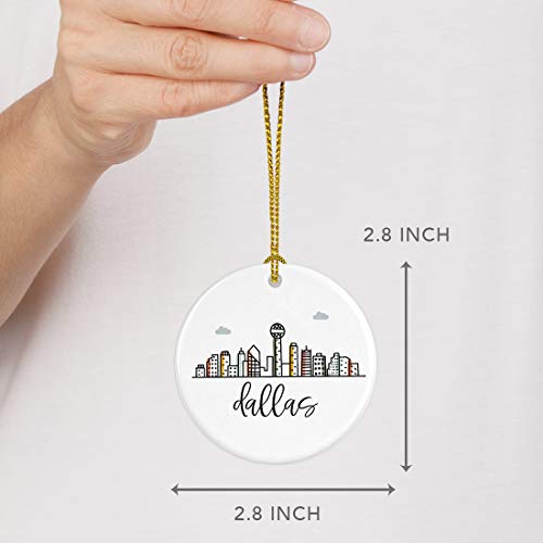Round Ceramic Porcelain Christmas Tree Ornament Keepsake Gift