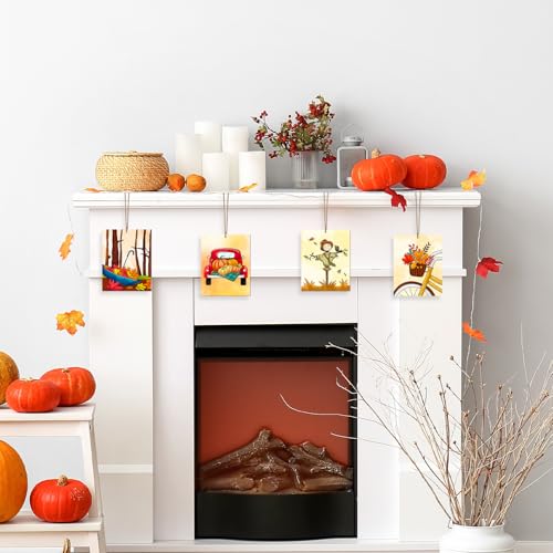 10PCS Large Fall Unfinished Wood Crafts to Paint for Adults