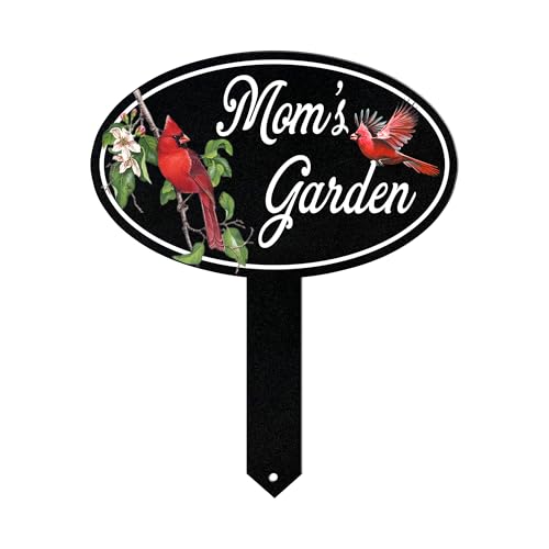 Personalized Name Garden Cardinal Metal Signs with Stake