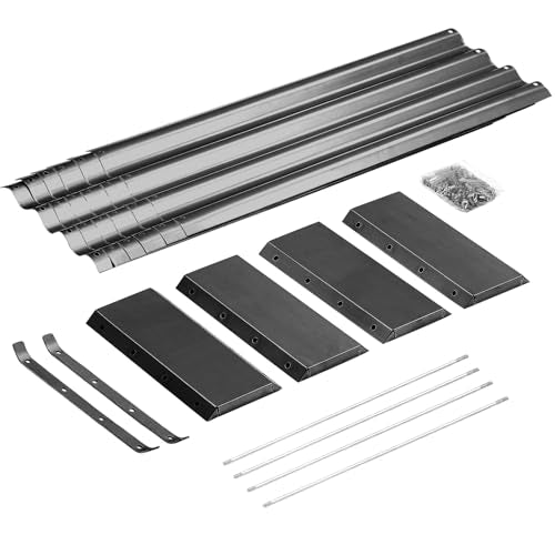 3 Pack 8×4×1ft Galvanized Metal Raised Garden Bed (3 Count)