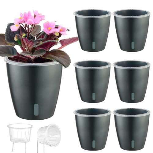 Self Watering Pots for Indoor Plants (6 Count)