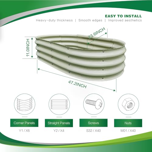Gardmax Galvanized Raised Garden Bed