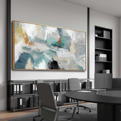 Large Canvas Wall Art Minimalist Decor Living Room Pictures Grey Wall Decor Hand Painted Artwork for Bedroom Kitchen Hotel Wall Decoration 30x60 Inch