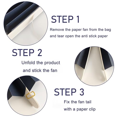 Blue Party Decorations Navy Blue Hanging Paper Round Fan Bulk 8inch (30 Count)