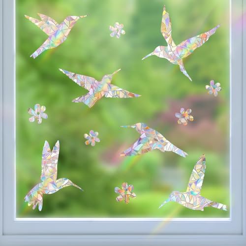 48 Pcs Window Decals to Prevent Bird Strikes Anti