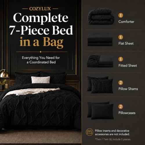 Oversized Queen Comforter Set Black