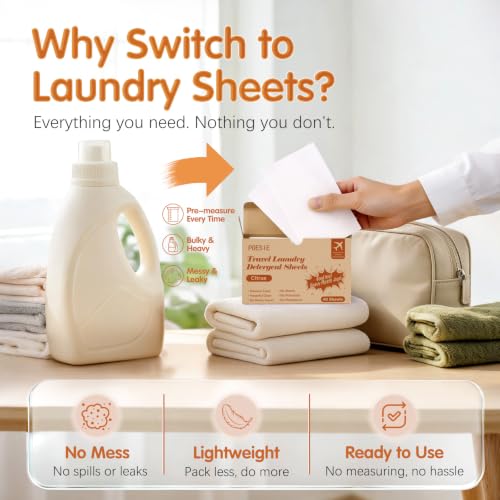 Citrus Travel Laundry Detergent Sheets 40 Sheet (40 Count)