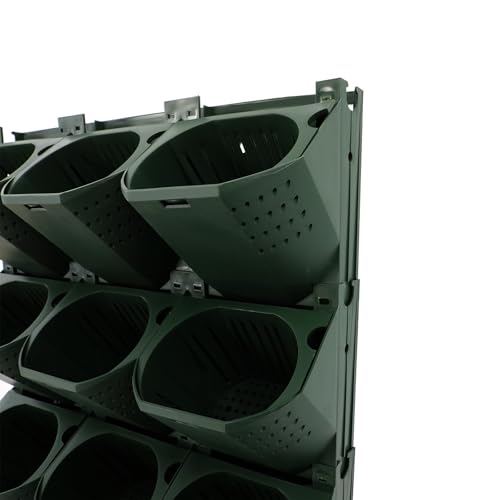 12Pieces 3 Pot Wall Planter Vertical Garden Plant Walls Wall Mounted Vertical Planter with Water