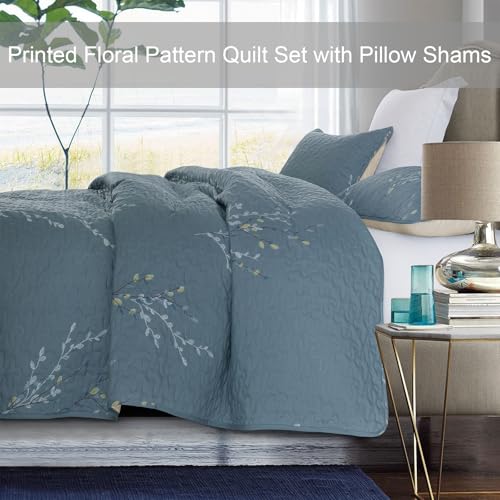 Reversible Boho Quilts Queen Size Blue