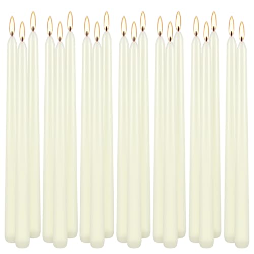 20 Pack Ivory Taper Candles 12 Inch Tall 3 (20 Count)