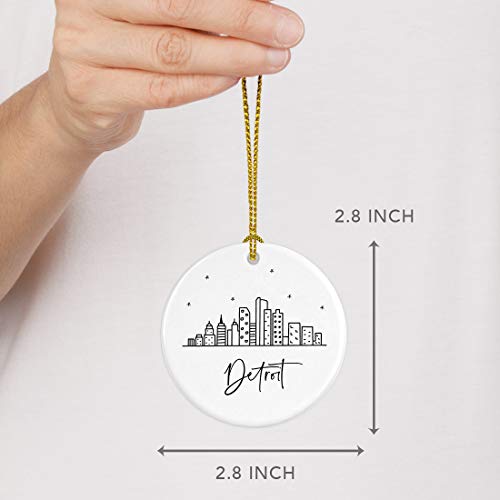 Round Ceramic Porcelain Christmas Tree Ornament Keepsake
