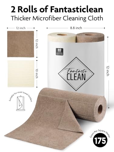 Microfiber Cleaning Cloth Roll (60 Count)