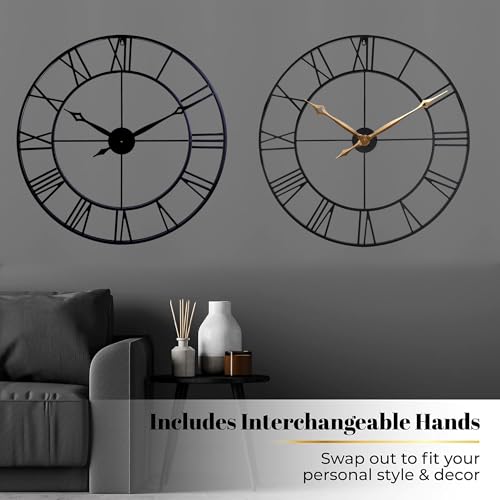 Large 30 Inch Wall Clocks for Living Room Decor