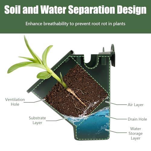 Vertical Planter with 30 Pockets Wall Mounted Planter Living Wall Planter Indoor Outdoor Wall Plant Holder Microgreens Growing Kit Herb Pots