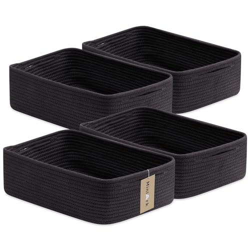 Large Shallow Organizing Baskets 15x11x5.1 Inches (4 Count)