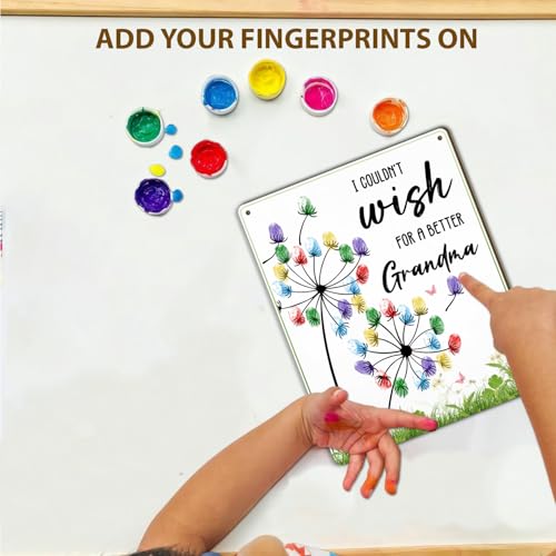 Dandelion DIY Fingerprint Art Hanging Sign