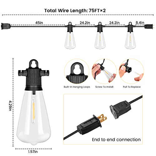 Outdoor String Lights (150 Foot)