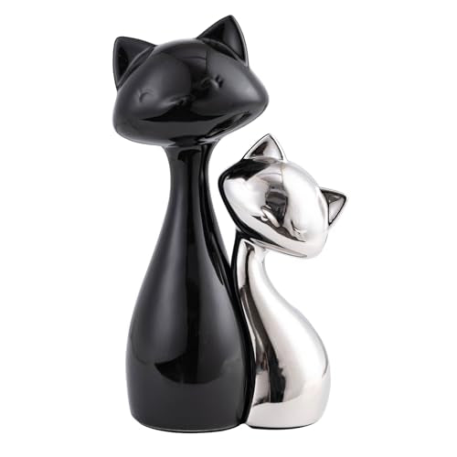 Ceramic Cat Statue Set of 2 (2 Count)