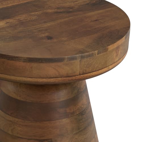 Robbie 16" Wide Solid Wood Rectangular End Table in Walnut Brown