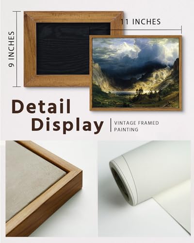 Framed Canvas Wall Art Home Decor Landscape Wall Art for Living Room Vintage Natural Oil Painting Picture Beautiful Scenery Office Decor Bedroom Wall Decor