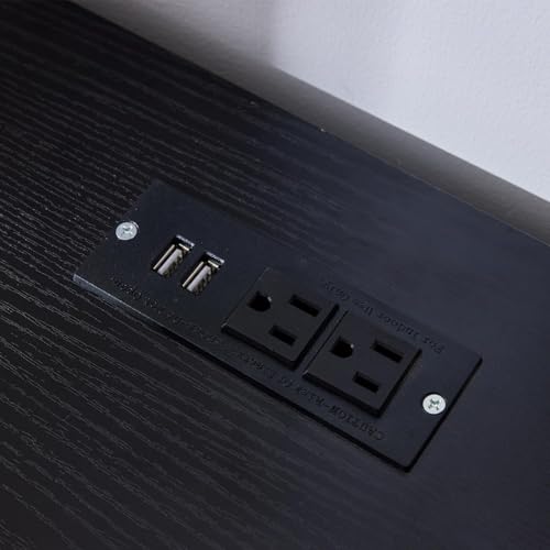 Farmhouse End Table Set of 2 with Charging Station