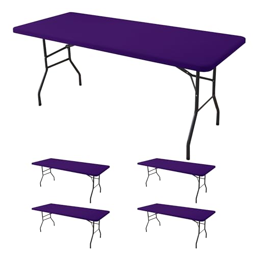 Fitted Tablecloth for 8 Foot Rectangle Tables (4 Count)
