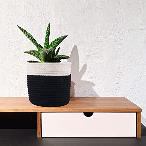 6.5 inch Planter Baskets for Indoor Planters Black&White
