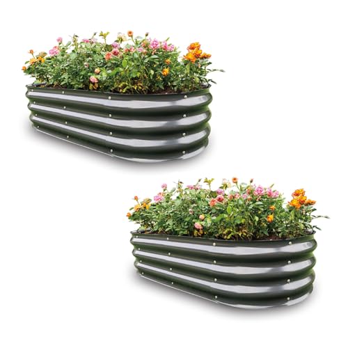 Gardmax 2 Pack Galvanized Raised Garden Bed