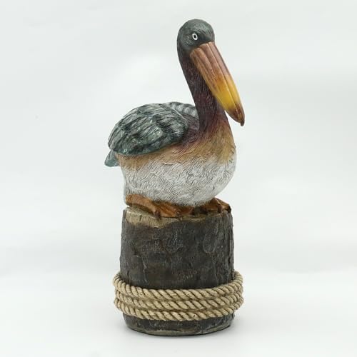 Resting Pelican Statue Sculpture Coastal Style Figurine