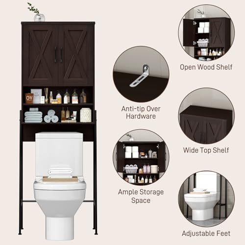 Metal Frame Over The Toilet Storage Cabinet
